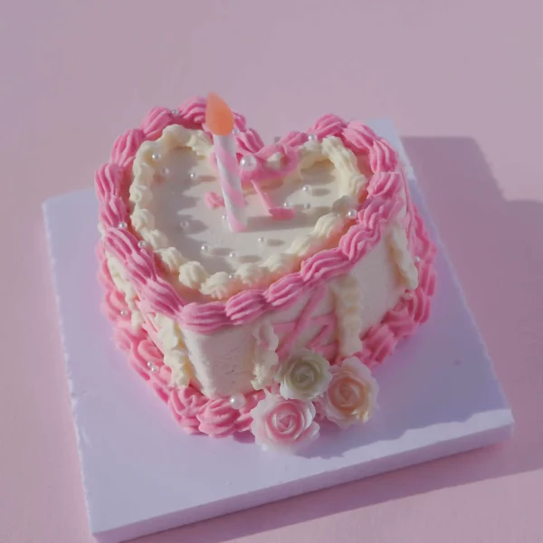 Alternative view of Y2K Love Heart Clay Cake Kit - Air Dry Clay with Yellow and Pink Cream Clay