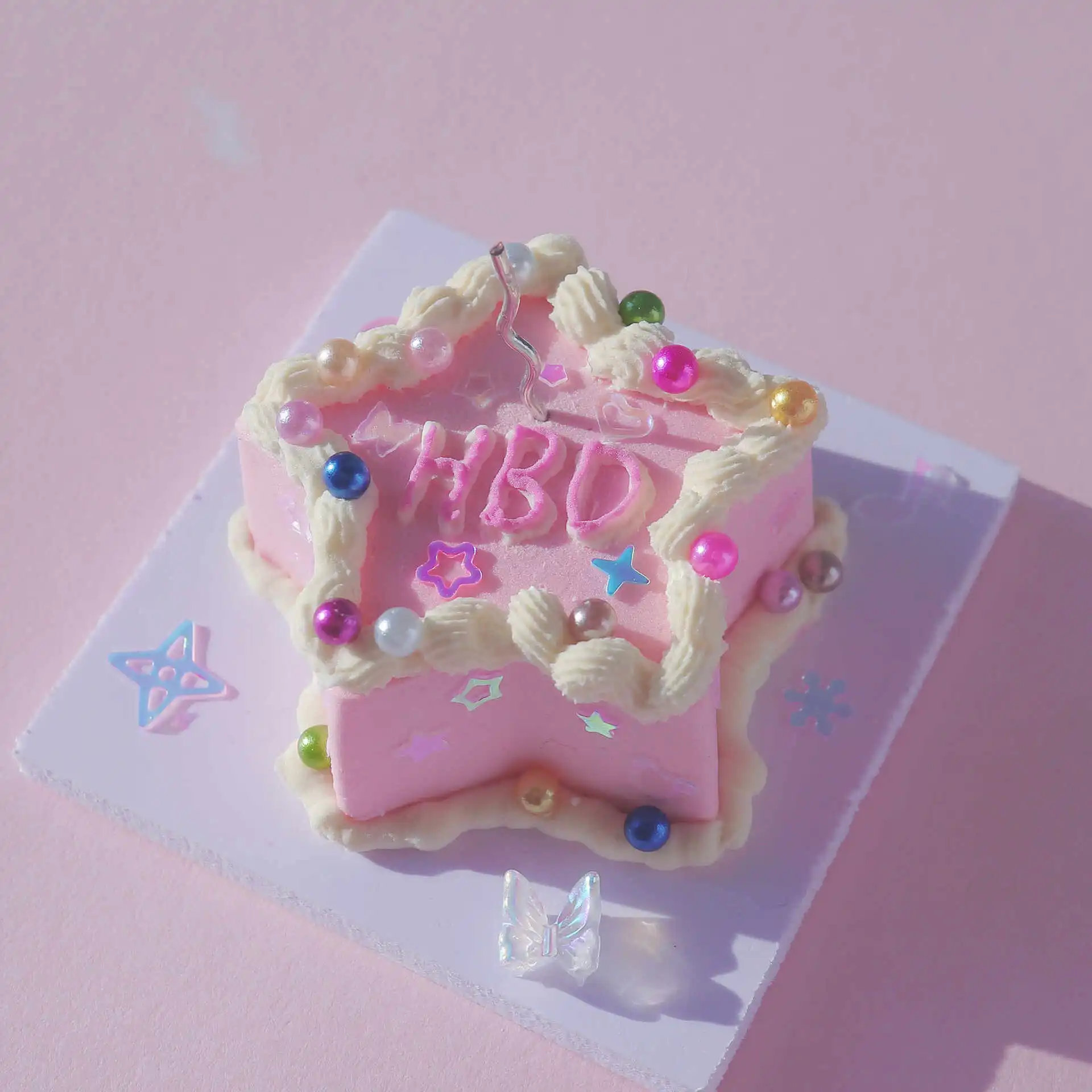 Y2K Star Clay Cake Kit - Air Dry Clay with Cream Clay Sparkle Y2K Star Clay Cake Kit - Air Dry Clay with Cream Clay Sparkle - Image 3