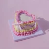 Air Dry Clay Heart Cake Kit in Pastel Hues - Princess Style with Ribbon Bows Air Dry Clay Heart Cake Kit in Pastel Hues - Princess Style with Ribbon Bows