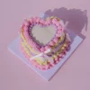 Air Dry Clay Heart Cake Kit in Pastel Hues - Princess Style with Ribbon Bows Air Dry Clay Heart Cake Kit in Pastel Hues - Princess Style with Ribbon Bows