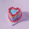 Custom-Crafted Air Dry Clay Mini Cakes - Your Vision Brought to Life Air Dry Clay Princess Birthday Cake Kit - Blue Heart with Cherry Toppings