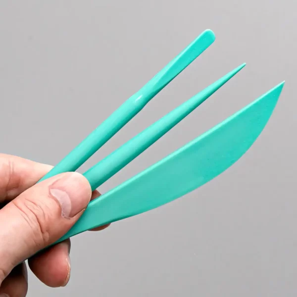 Air Dry Clay Tools for Beginners 3-Piece Polyethylene Set for Easy Shaping