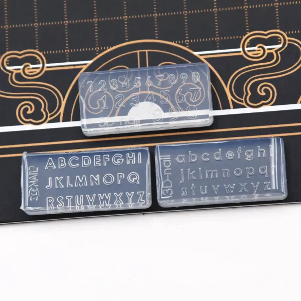 Alphabet & Number Clay Molds Set - Transparent Silicone for Custom Messages