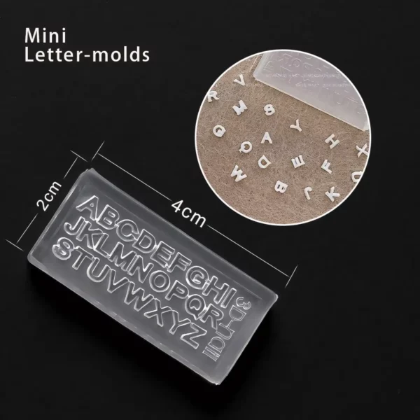 Alphabet & Number Clay Molds Set - Transparent Silicone for Custom Messages