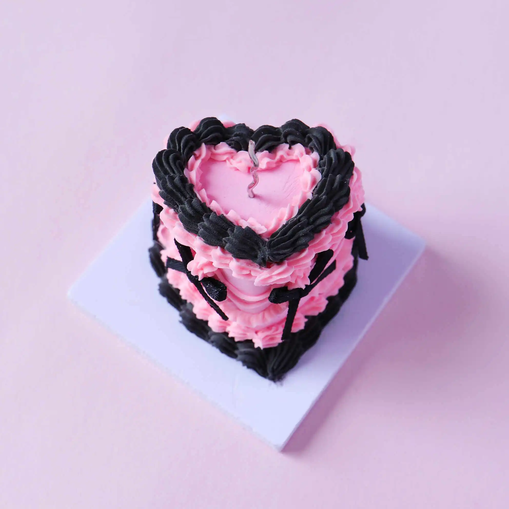 Air Dry Clay Y2K Pink Heart Delight Kit - Miniature Candlelit Charm Air Dry Clay Y2K Pink Heart Delight Kit - Miniature Candlelit Charm - Image 2