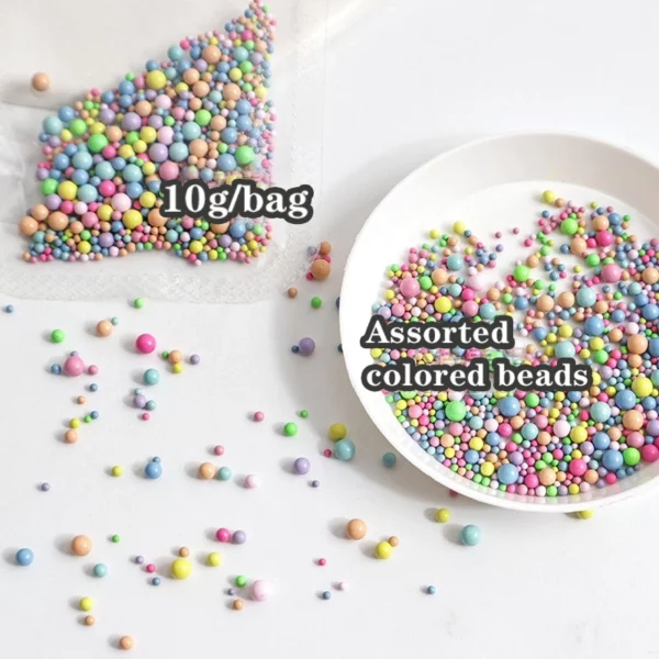 Alternative view of Candy-Colored Steel Beads Variety Pack for Air Dry Clay Cakes 1mm to 2.4mm