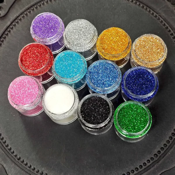 Sparkling Accents 12-Color Mini Clay Cake Glitter Collection