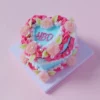 Spring Blossom Air Dry Clay Cake Kit Mini Blue Heart with Pink HBD Spring Blossom Air Dry Clay Cake Kit Mini Blue Heart with Pink HBD