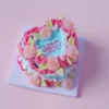 Spring Blossom Air Dry Clay Cake Kit Mini Blue Heart with Pink HBD Spring Blossom Air Dry Clay Cake Kit Mini Blue Heart with Pink HBD