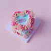 Spring Blossom Air Dry Clay Cake Kit Mini Blue Heart with Pink HBD Spring Blossom Air Dry Clay Cake Kit Mini Blue Heart with Pink HBD