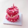 Sweetheart Mini Clay Cake Kit: Pink Heart with Elegant Floral Touches Sweetheart Mini Clay Cake Kit: Pink Heart with Elegant Floral Touches