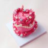 Sweetheart Mini Clay Cake Kit: Pink Heart with Elegant Floral Touches Sweetheart Mini Clay Cake Kit: Pink Heart with Elegant Floral Touches