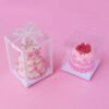Festive Mini Cake Packaging: 10 Clear Boxes with Decorative Bows Festive Mini Cake Packaging: 10 Clear Boxes with Decorative Bows