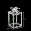 Festive Mini Cake Packaging: 10 Clear Boxes with Decorative Bows Festive Mini Cake Packaging: 10 Clear Boxes with Decorative Bows