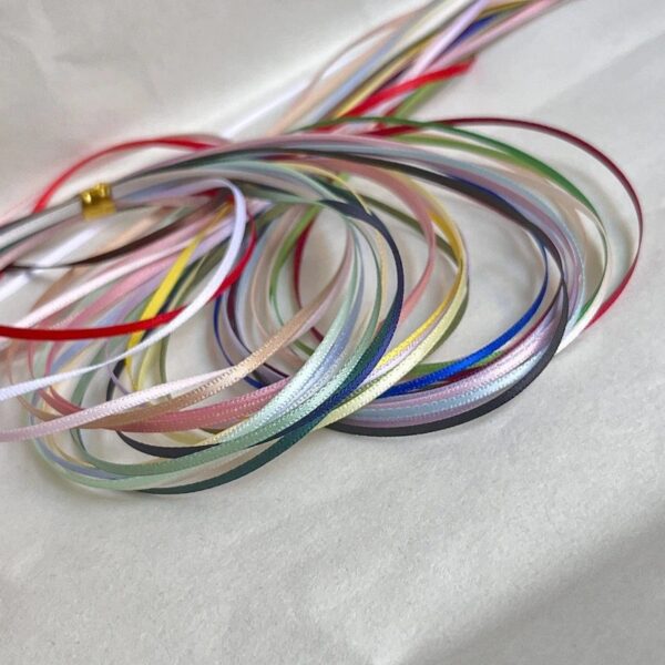 Versatile Crafting Ribbons: 5 Colors in 3mm & 10 Mixed Colors in 2mm for Cake Decor