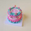 Festive Mini Cake Kit: Colorful Icing and Candle for Special Occasions Festive Mini Cake Kit: Colorful Icing and Candle for Special Occasions