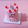 Charming Pink Heart Cake Kit: Adorned with Cherries and a Silver Bear Charming Pink Heart Cake Kit: Adorned with Cherries and a Silver Bear