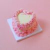 Charming Yellow Heart Mini Cake Kit: Adorned with Pink Bows and Gold Beads Charming Yellow Heart Mini Cake Kit: Adorned with Pink Bows and Gold Beads
