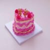 Customizable Pink Heart Cake Kit: Adorned with Strawberries and Number Toppers Customizable Pink Heart Cake Kit: Adorned with Strawberries and Number Toppers