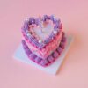 Deluxe Mini Clay Cake Set Layered Purple Design with Elegant Pearls Deluxe Mini Clay Cake Set Layered Purple Design with Elegant Pearls