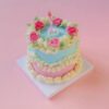 Dual Design Mini Clay Cake Kit: Elegant Floral Toppers with Candles