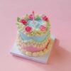 Dual Design Mini Clay Cake Kit: Elegant Floral Toppers with Candles