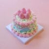 Pearlescent Strawberries Yellow Heart Mini Cake Kit