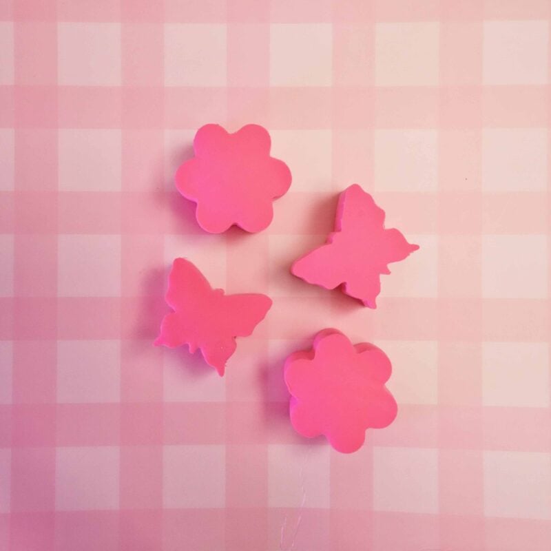 Rose Flower Butterfly Clay Base Set: Rose Colored Craft Basics (4 Bases ...