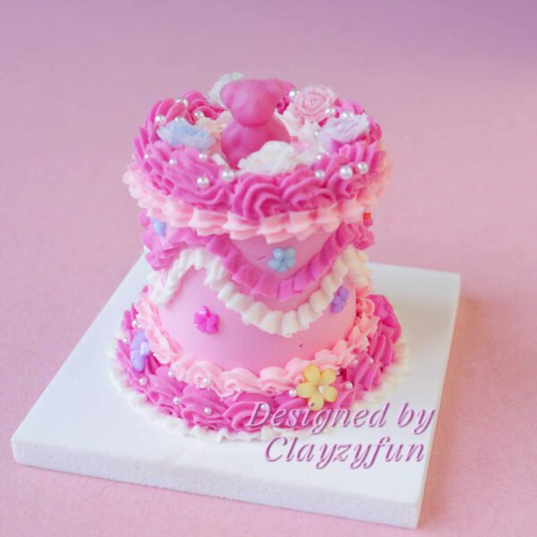 Dreamy Rose Cake Kit A Whimsical Creation with Tiny Pearls and Flowers