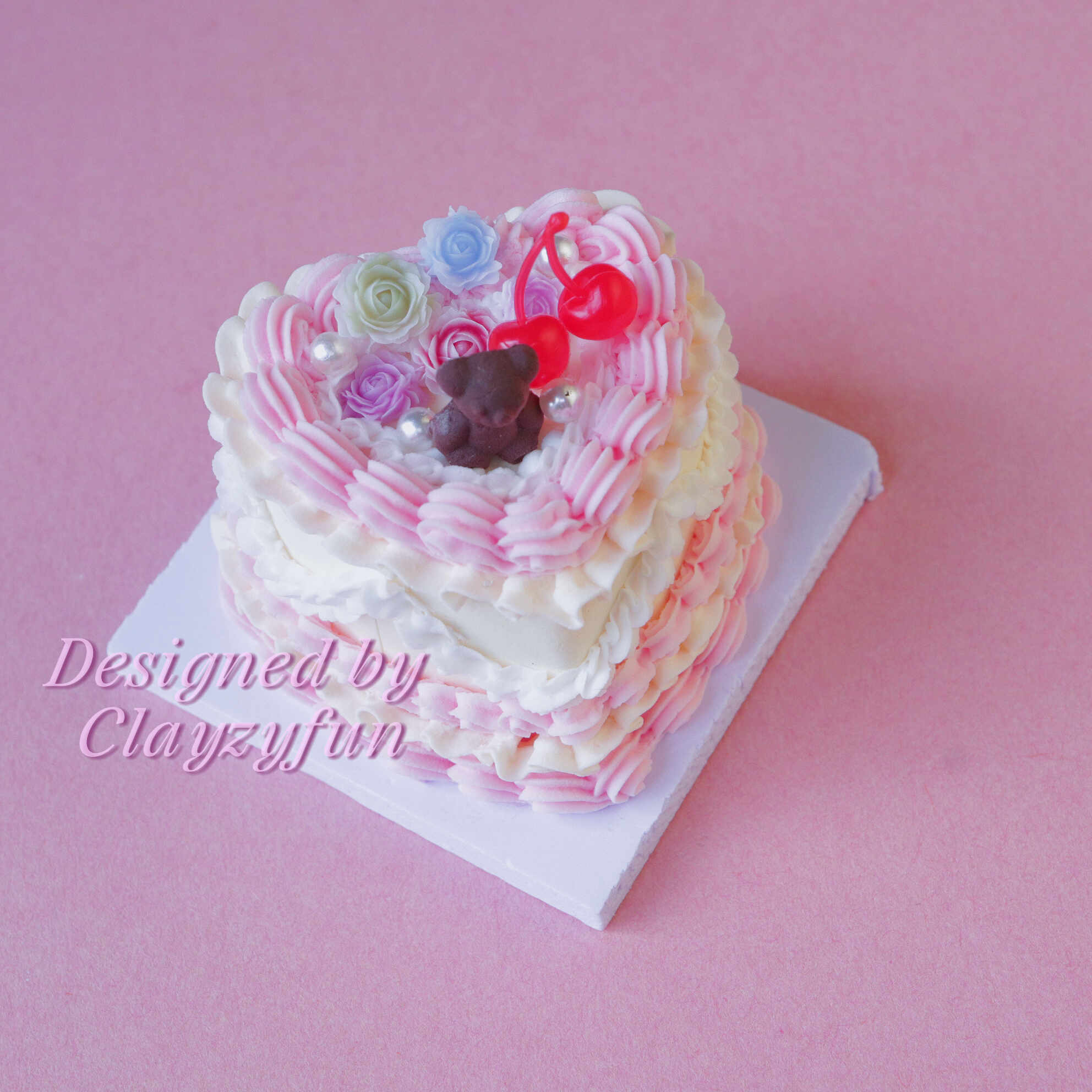 Elegant Teddy Bear & Cherry Mini Cake Set Delightful Crafting Fun Elegant Teddy Bear & Cherry Mini Cake Set Delightful Crafting Fun