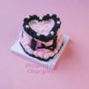 Luxe Noir Heart Cake Kit Pearled Beauty Wrapped in Ribbons