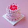 Miniature Cherry Cake Kit Soft Pink and White Icing with Delightful Cherries Miniature Cherry Cake Kit Soft Pink and White Icing with Delightful Cherries