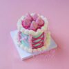 Refined Royal Cake Kit Lush Decorations with Pink Bows and Berries Refined Royal Cake Kit Lush Decorations with Pink Bows and Berries