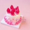 Strawberry Dream Cake Kit Adorned with Berries, Pearls, and Pink Blooms