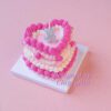 Twinkling Teddy Cake Kit Elegant Heart Design in Pink and White Twinkling Teddy Cake Kit Elegant Heart Design in Pink and White