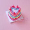 Vibrant Mini Heart Cake Kit Decorated with Red Cherries and Pastel Colors Vibrant Mini Heart Cake Kit Decorated with Red Cherries and Pastel Colors