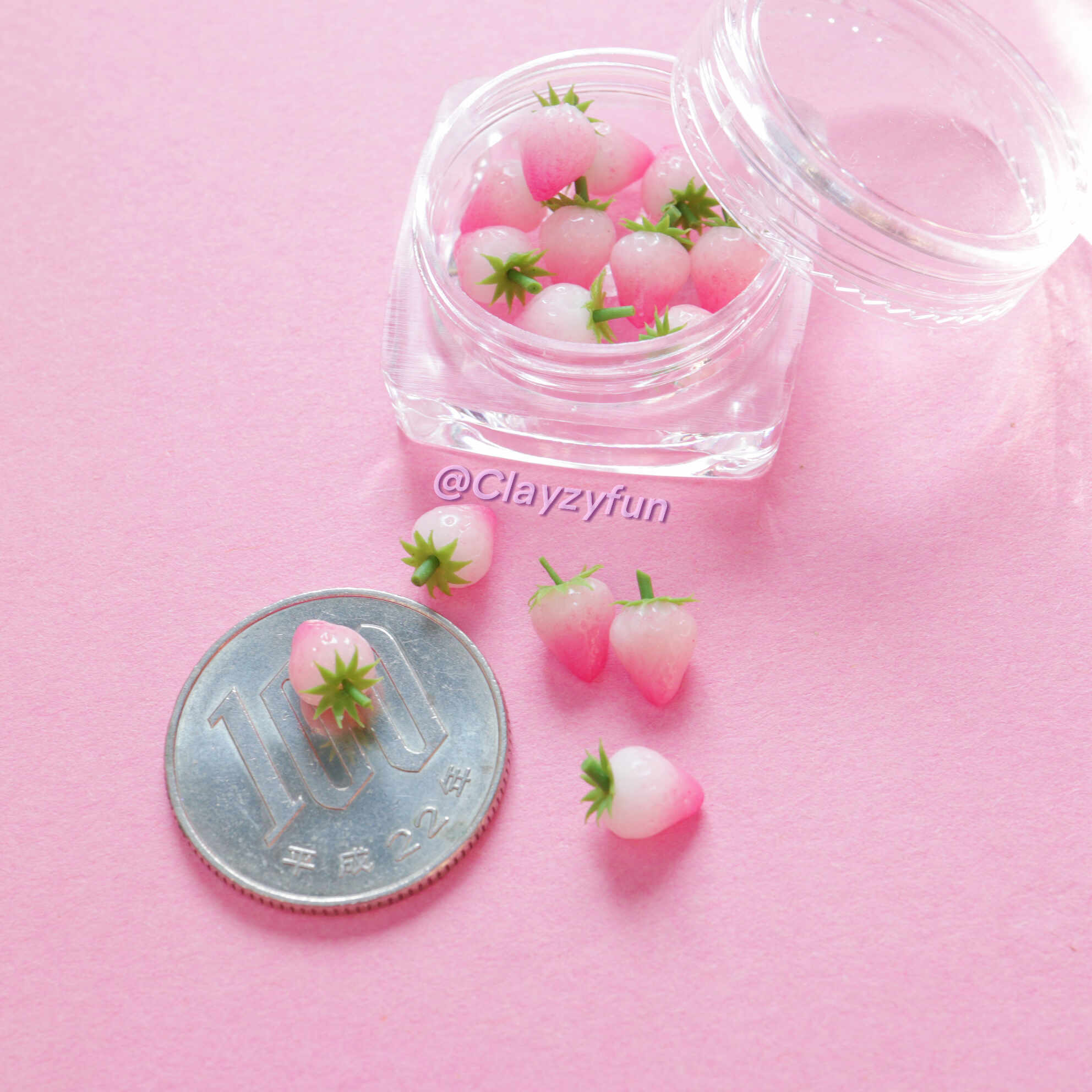 Miniature Pastel Strawberries: A Box of Sweet Clay Creations(15 packs) Miniature Pastel Strawberries: A Box of Sweet Clay Creations(15 packs) - Image 5
