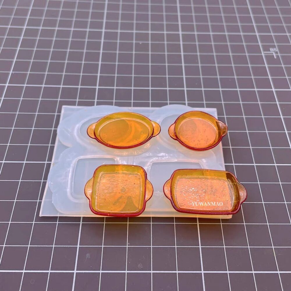 Miniature Plate Silicone Mold: Craft Four Unique Tiny Dish Designs ...