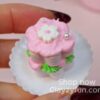 Delicate Pink Double-Layer Flower Cake with Pearl Accents – Perfect for DIY Clay Art Delicate Pink Double-Layer Flower Cake with Pearl Accents – Perfect for DIY Clay Art