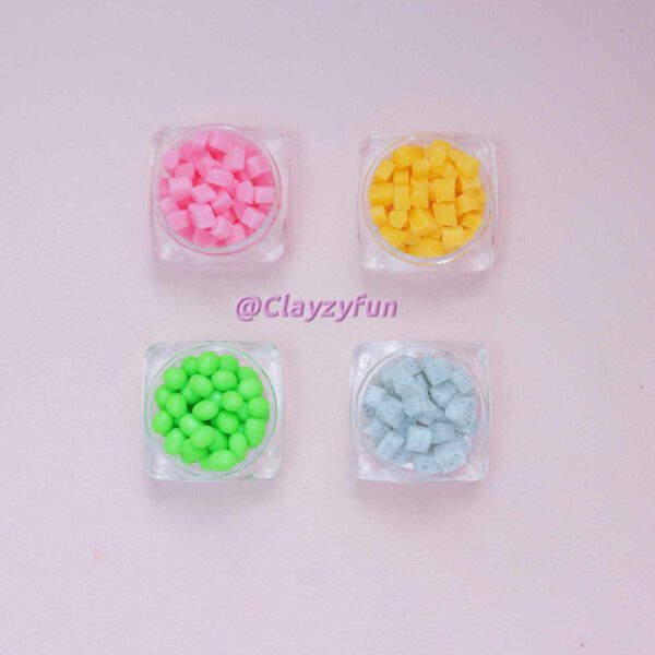 Miniature Clay Fruit Cubes - Perfect for DIY Crafts & Decoration