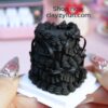 Charming Black Heart-Shaped Mini Cake Clay Kit with Ribbon Accents Charming Black Heart-Shaped Mini Cake Clay Kit with Ribbon Accents