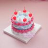 Charming Blue Cake Clay Kit with Whipped Cream and Cherry Accents Charming Blue Cake Clay Kit with Whipped Cream and Cherry Accents