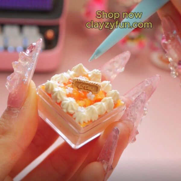 Alternative view of Sweet Mango-Orange Cake Clay Kit with Whipped Cream and Biscuit Accents