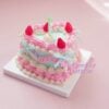 Sweet Mini Heart Cake Kit with Pink Cream, Strawberry Topping, and Candle Sweet Mini Heart Cake Kit with Pink Cream, Strawberry Topping, and Candle