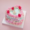 Sweet Mini Heart Cake Kit with Pink Cream, Strawberry Topping, and Candle Sweet Mini Heart Cake Kit with Pink Cream, Strawberry Topping, and Candle