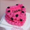 Bold Love Heart Cake Clay Kit – Deep Pink & Black Rose Accents Bold Love Heart Cake Clay Kit – Deep Pink & Black Rose Accents