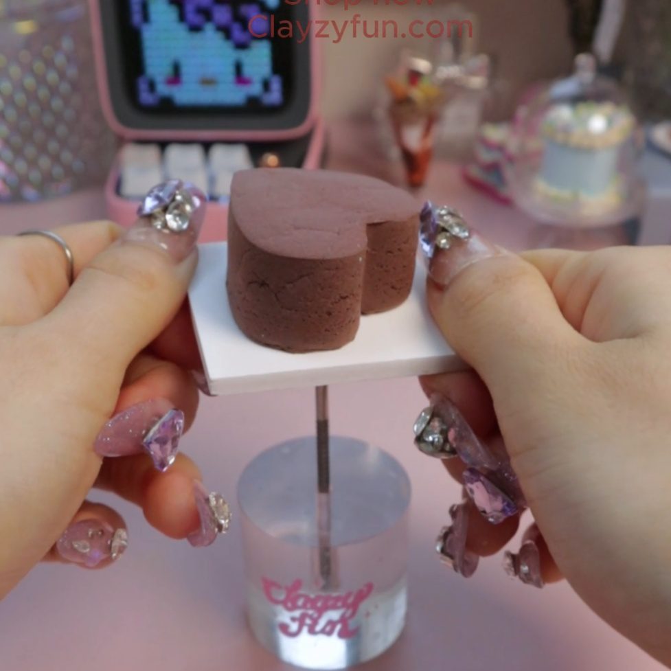 Cherry Chocolate Heart Cake Clay Kit – Rich Layers & Whipped Buttercream Cherry Chocolate Heart Cake Clay Kit – Rich Layers & Whipped Buttercream - Image 4