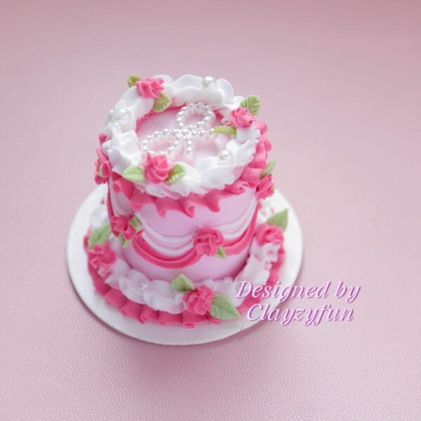 Home Classic Victorian Pink Cake Kit – Intricate Piping & Pearl Accents