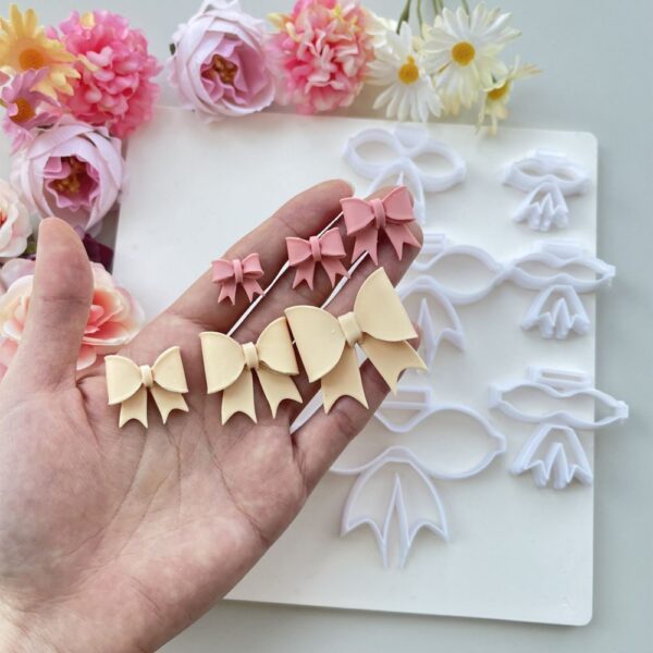 Home Mini Bow Polymer Clay Cutters