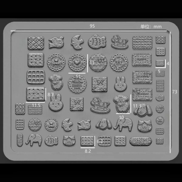The Ultimate Miniature Bakery Silicone Mold: 40+ Kawaii Cookie & Biscuit Shapes